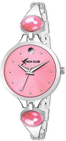 Designed Pink Stone Watch