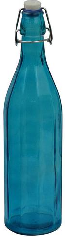 Designer Glass Bottle, for Essential Oil, Juice, Perfume, Water Storage, Pattern : Plain