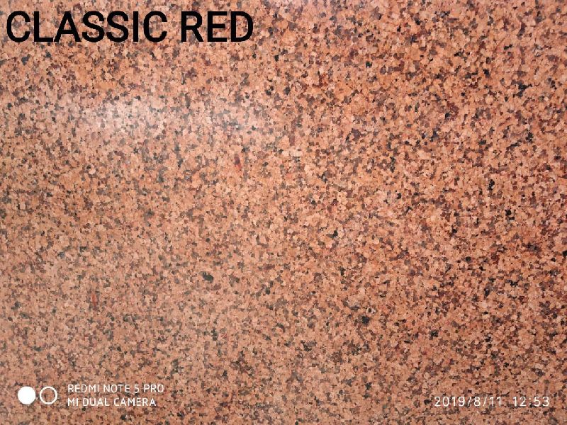 Non Polished Solid Classic Red Granite Slab, for Bathroom, Floor, Wall, Pattern : Plain