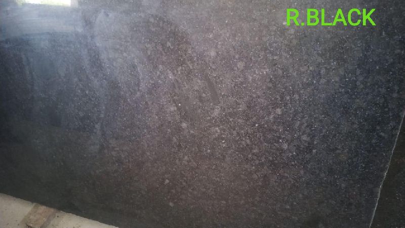 Polished R Black Granite Slab, for Countertop, Flooring