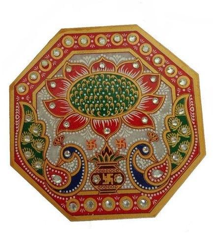 Decorative Marble Pooja Chowki