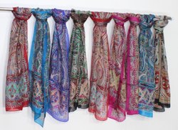 Printed Silk Scarves, Size : 70x70cm