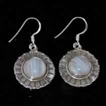 Blue Lace Agate Gemstone earring