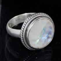 Rainbow Moonstone Gemstone Ring