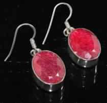 Ruby gemstone earring