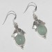 SILVER AQUA CHALCEDONY GEMSTONE EARRING