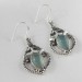 SILVER CHALCEDONY GEMSTONE EARRING