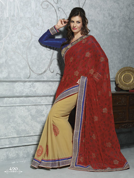Ethnic Partyware Embroidered Saree