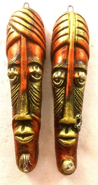 Handmade Terracotta Tribe Musk WallDecor, Size : 10x5feet