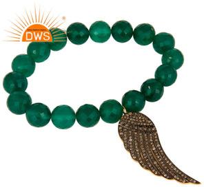 Green Onyx Beaded Gemstone Bracelet, Gender : Children's, Men's, Unisex, Women's