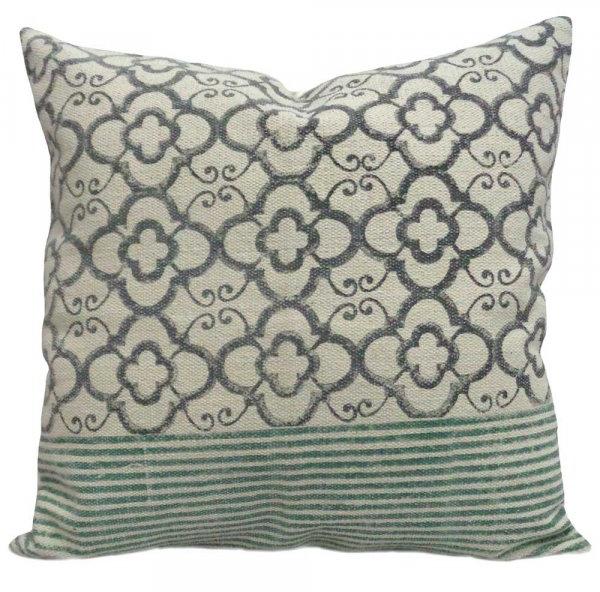 Hand Block Printed Rugs Cushion Cover