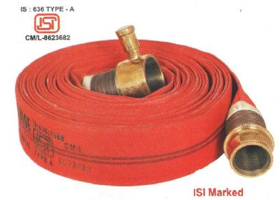 Canvas Red Fire Hose Reel, Length : 100-150mtr