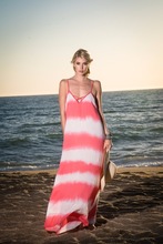 Multicolor Dyed Rayon Maxi Dress