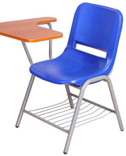chairs with tables attached
