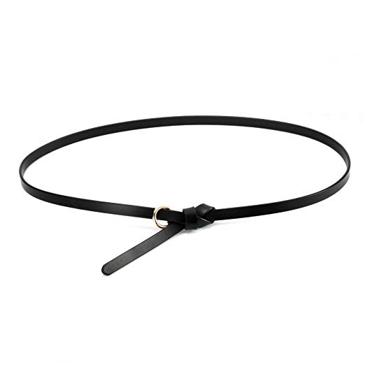 ladies thin leather belts