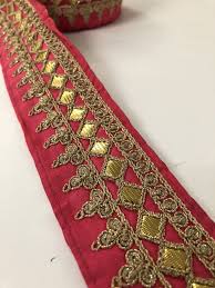 Fancy Embroidered Laces, for Dress, Sarees, Suit, Pattern : Embroidery