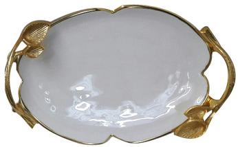 Aluminium white Enamel Platter
