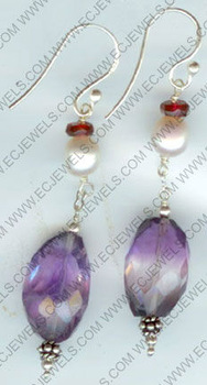 Ecjewels.com fashion copper silver earrings, Color : Multi