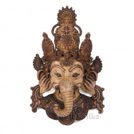 Vintage Style Handmade Ganesha the Elephant Lord Wall Mask