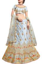 Fancy Grey color Silk Lehenga choli