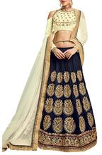 Navy blue Lehenga Choli.