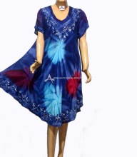 Tie and dye sleeve dress, Feature : Anti-Static, Anti-Wrinkle, Breathable, Dry Cleaning
