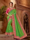 Indian Women Green Color Silk Saree