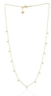 18kt Solid Yellow Gold Princess Necklace Handmade