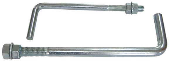Polished Metal L Foundation Bolts, for Fittings, Color : Silver