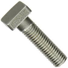 Polished Metal Square Head Bolts, Color : Silver