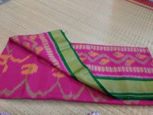 Ikat pink color saree 100% pure silk saree