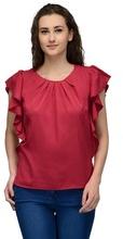 Polyester Western Top, Technics : Plain Dyed