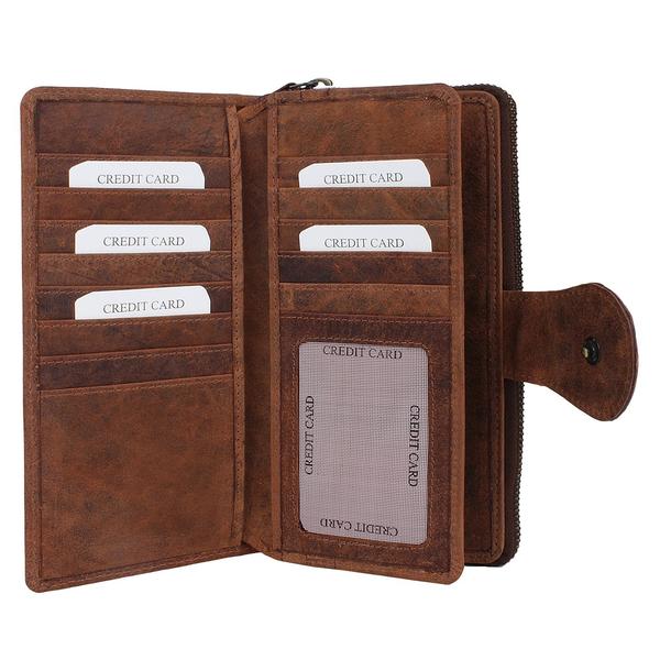 Leather Bifold Clutch Wallet