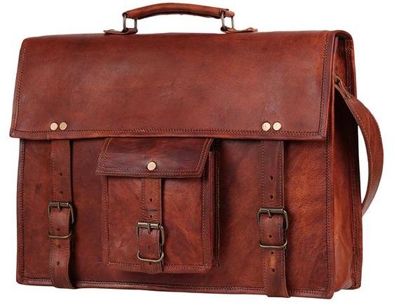 Leather Messenger Bag, Color : Brown