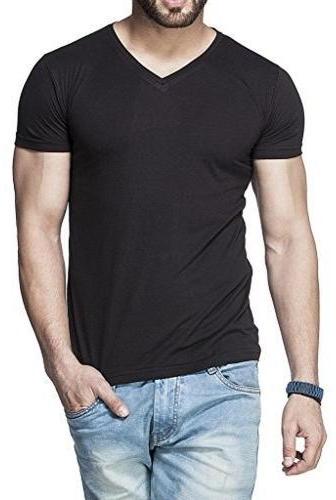 Mens Half Sleeve T- Shirt, for Easily Washable, Impeccable Finish, Pattern : Plain