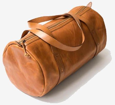 Leather gym bag