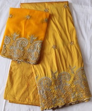 GOLD nigerian lace george wrapper