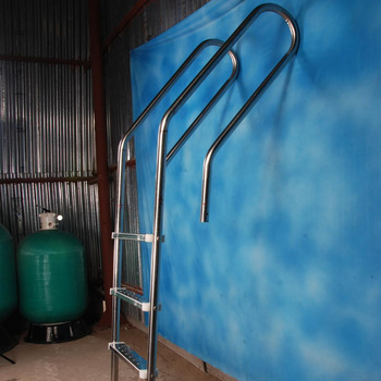 Swimming pool stainless steel ladders