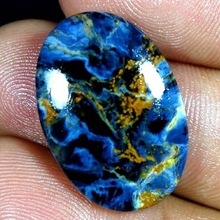 Natural Semi Precious Gemstone oval pietersite cabochon stone