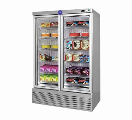 STAINLESS STEEL VERTICAL REFRIGERATOR AND FREEZER