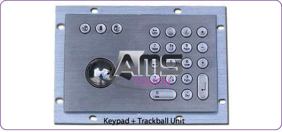 Metal Numeric Keypad with Integrated Trackball