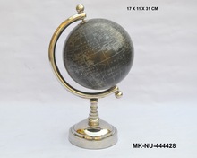 Metal Aluminum Revolving Globe, for Home Decoration