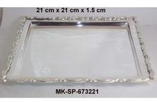 Metal Plated Square Serving Trays