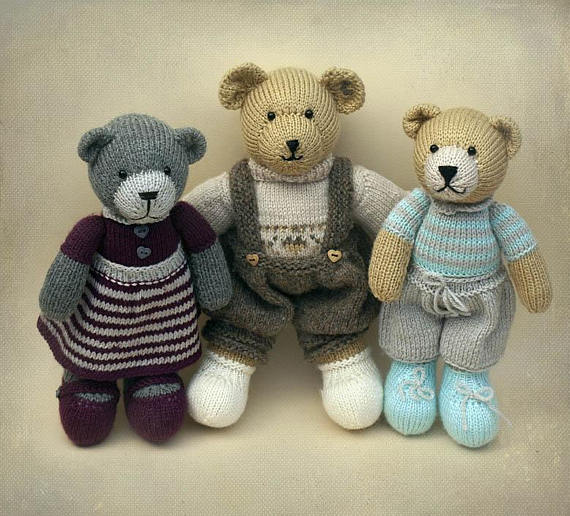 knitted stuffed toys