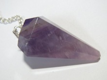 Buyer's label Amethyst Gemstone Pendulums, for Healing