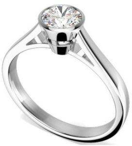 Bezel Set Engagement Ring