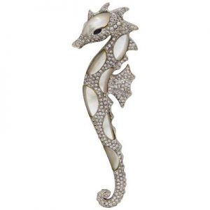 Seahorse Diamonds Brooch