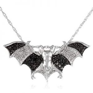 White Diamond Bat Pendant