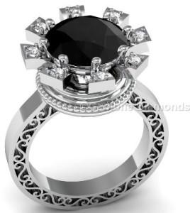 White Gold Elegant Engagement Ring