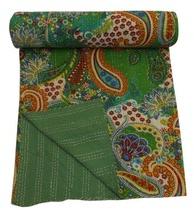 Embroidered Blankets Queen Size Kantha Quilt